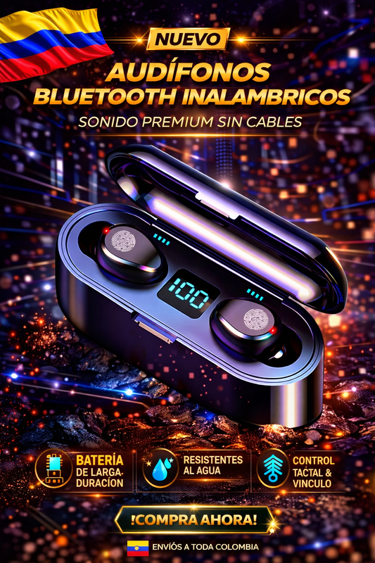 Audífono Inalámbricos F9 Con Power Bank